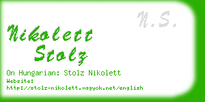 nikolett stolz business card